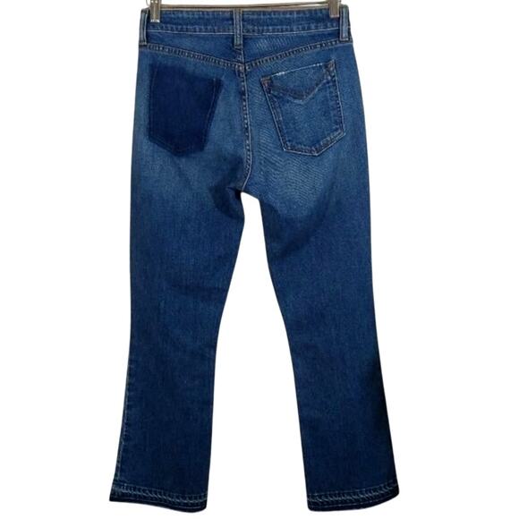 DEREK LAM 10 CROSBY GIA High Rise Crop Flare Jeans | Italian Denim | Sz 25" NEW - Picture 4 of 15